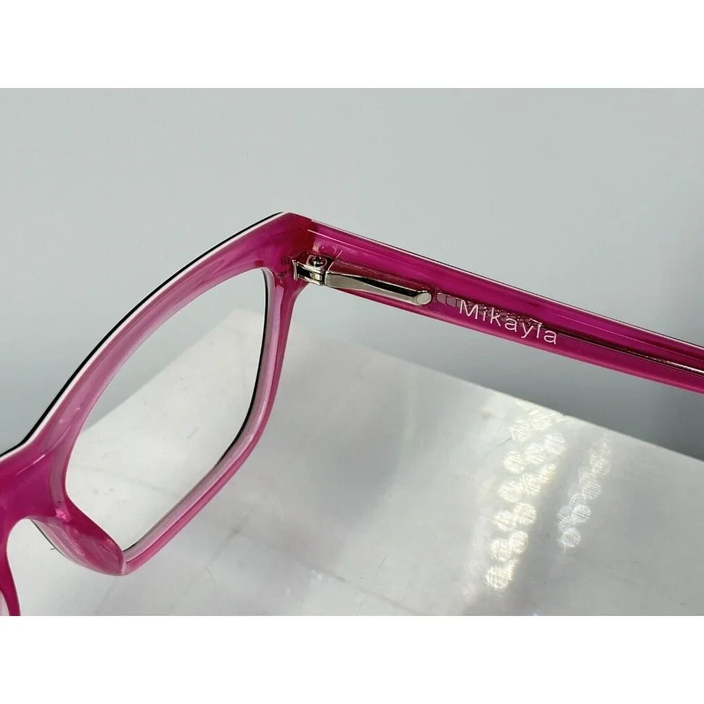 Zenni Kids’ Rectangle Glasses 669321 Mikayla Pink Black (LE-2)